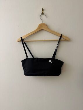 Oner Active Black Bandeau Crop Top with removeable Straps